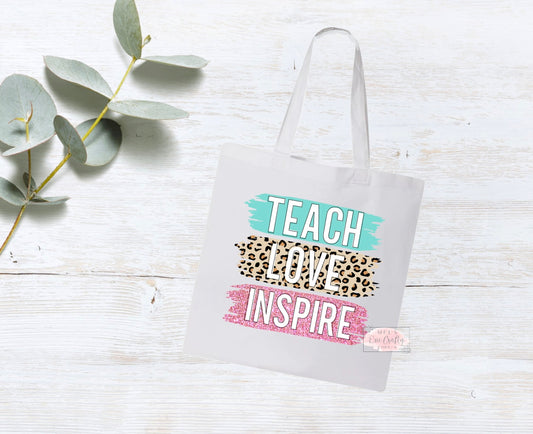 Teacher Love Inspire Tote Bag