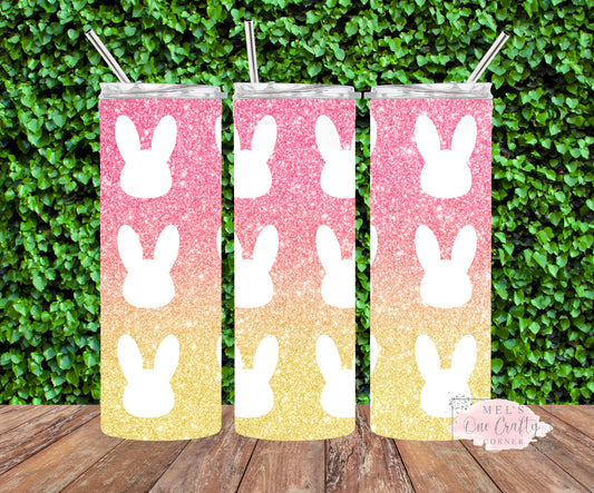 Sublimation Print Tumbler Wrap - Shimmer Bunny