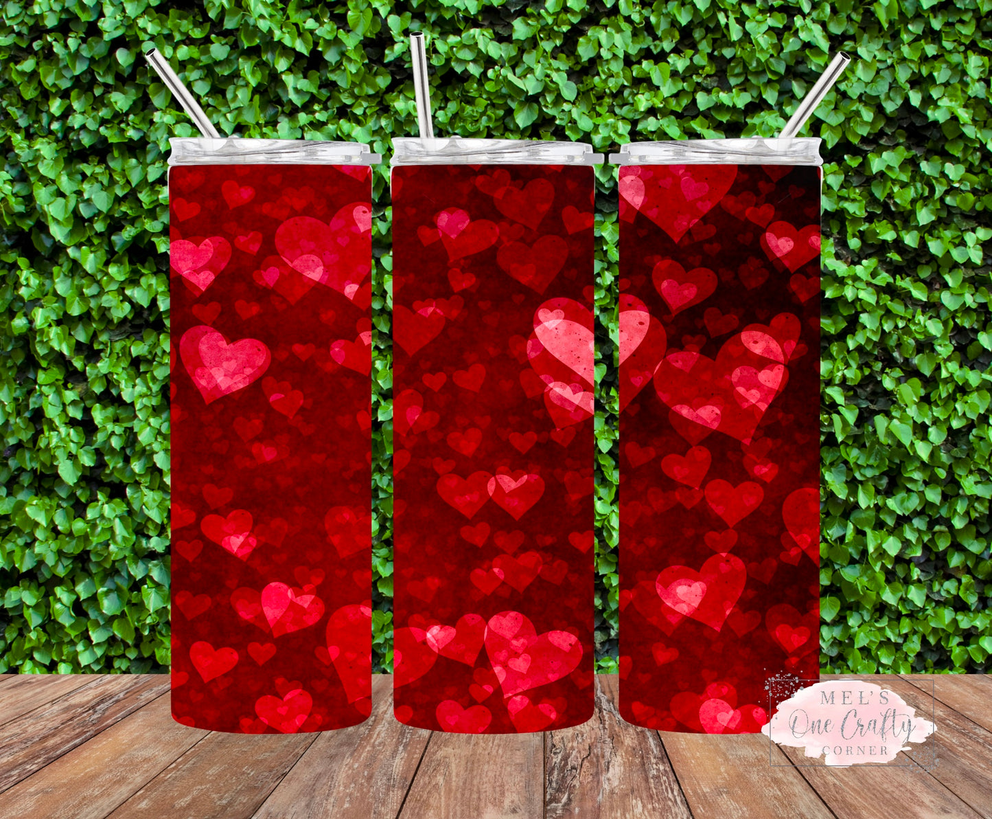 Sublimation Print Tumbler Wrap - Blood Hearts