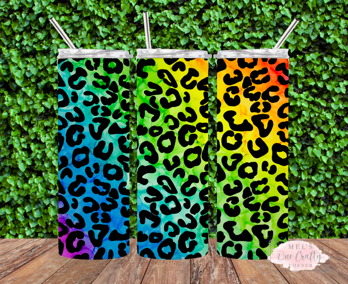 Rainbow Leopard Tumbler 20 oz.