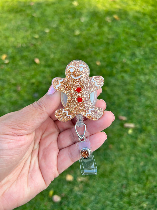 Gingerbread Man Badge Reel